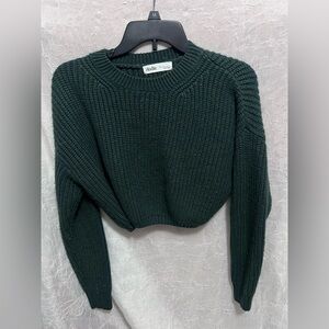 Dark Green cropped sweater